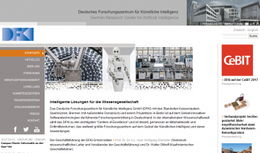 Deutsches Forschungszentrum für Künstliche Intelligenz Deutsches Forschungszentrum für Künstliche Intelligenz